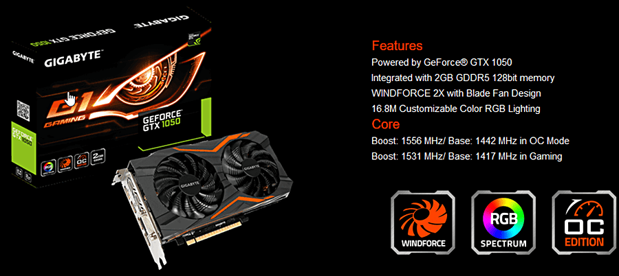 GTX 1050 G1 Gaming 2G